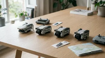 DJI Mini jämförelse illustrerad som hobbydrönare hos Drönarnytt