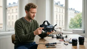 Bästa FPV-glasögonen illustrerad som fpv-drönare hos Drönarnytt