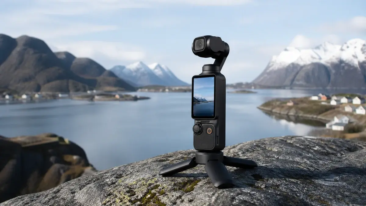 DJI Osmo Pocket 3 test illustrert som tillbehör hos Drönarnytt
