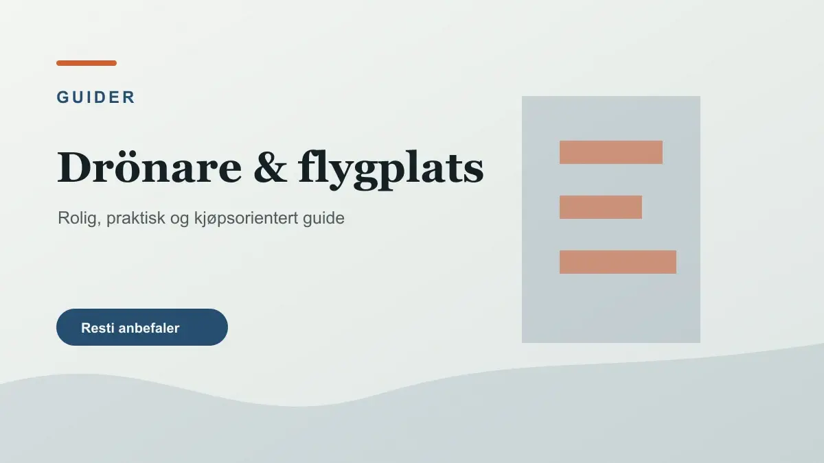 Drönare & flygplats illustrert som guider hos Drönarnytt