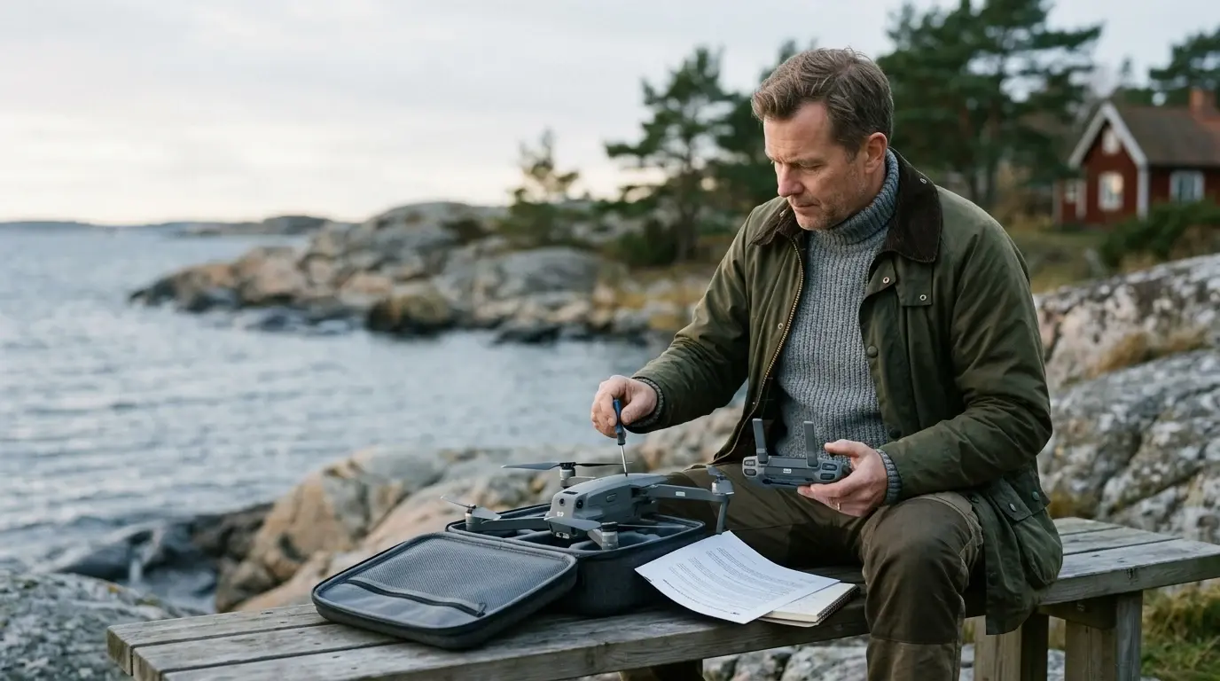 Drönarförsäkring illustrerad som guider hos Drönarnytt