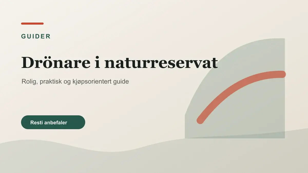 Drönare i naturreservat illustrert som guider hos Drönarnytt