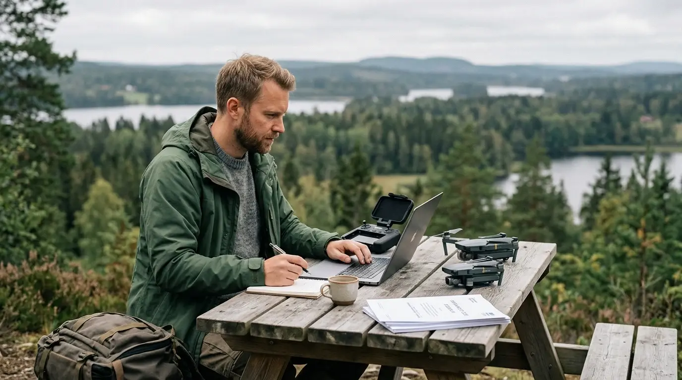 Drönarkort guide illustrerad som guider hos Drönarnytt