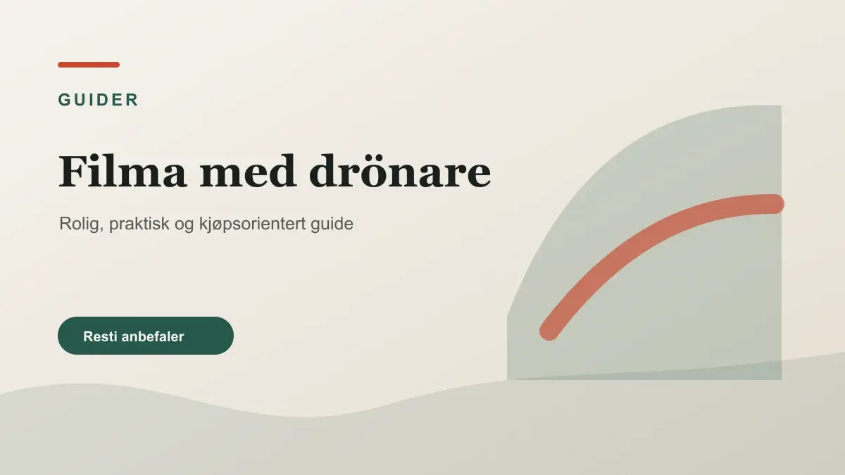 Filma med drönare illustrert som guider hos Drönarnytt